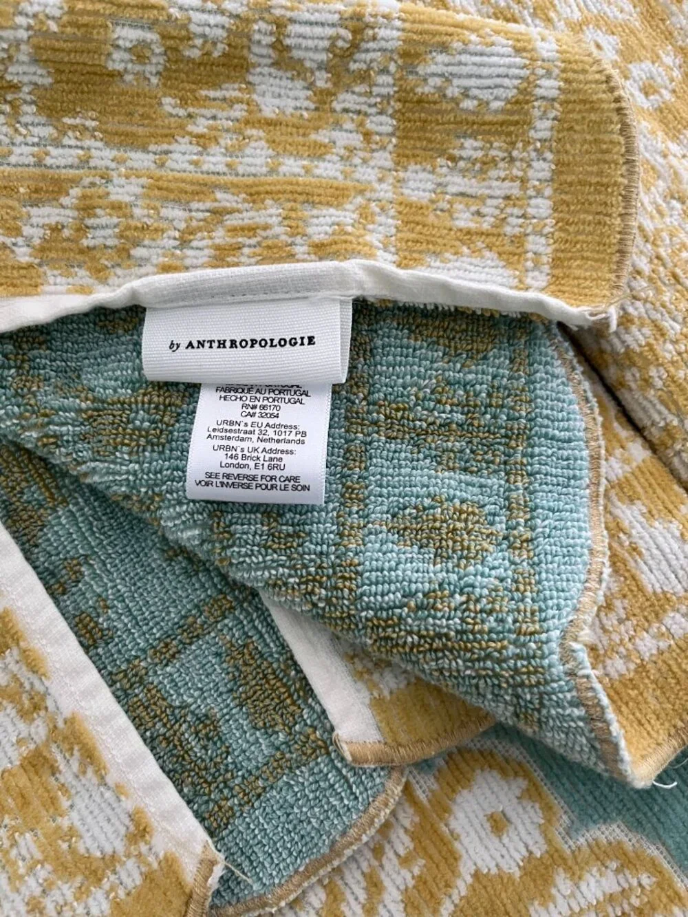 Anthropologie Tiya Velour 100% Cotton Bath & Hand Towels (2 sets)